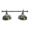 2 lamp alu glass CROWN SILVER