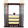wall cue rack de luxe colour mahagony