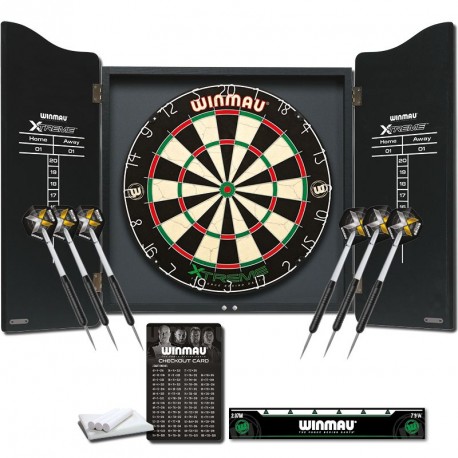 Winmau XTREME set v dřevěném kabinetu